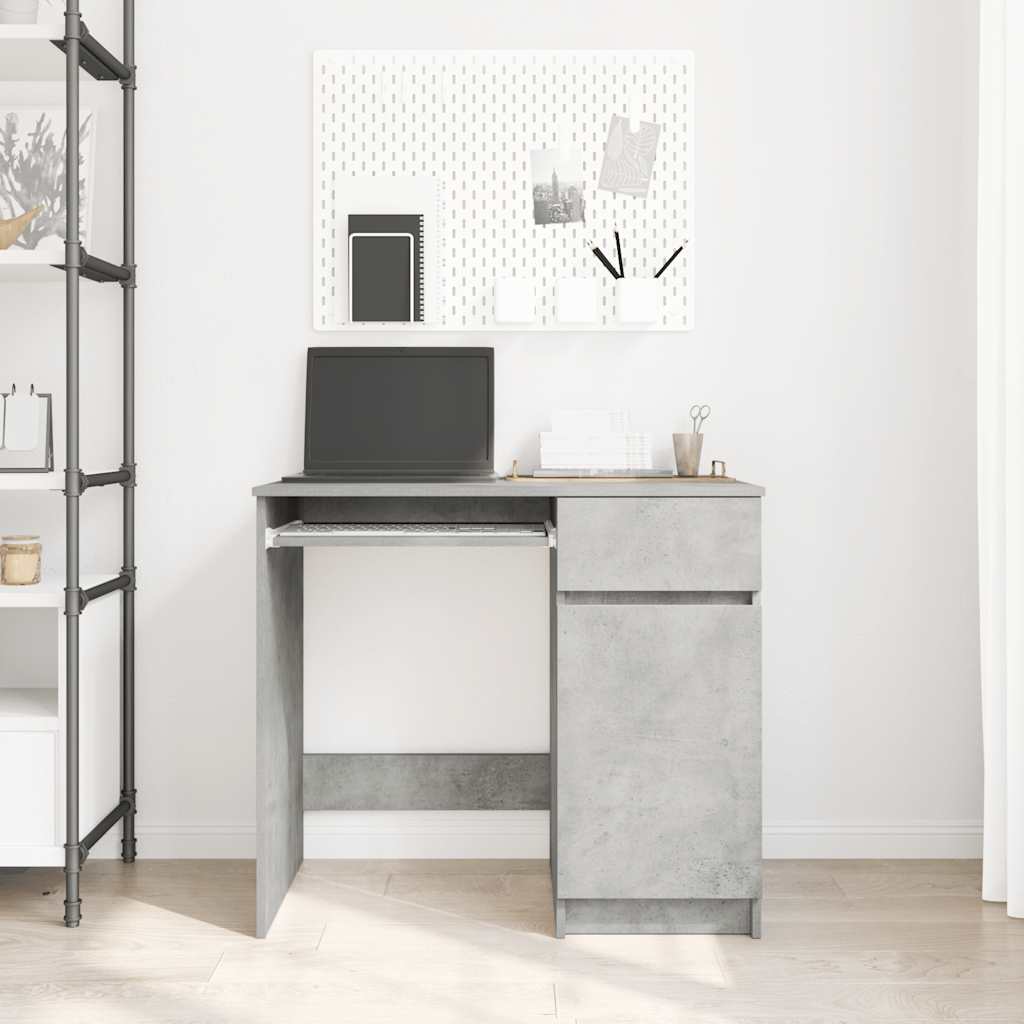 Scrivania Grigio Cemento 86x49x76 Cm In Legno Multistrato - Image 2