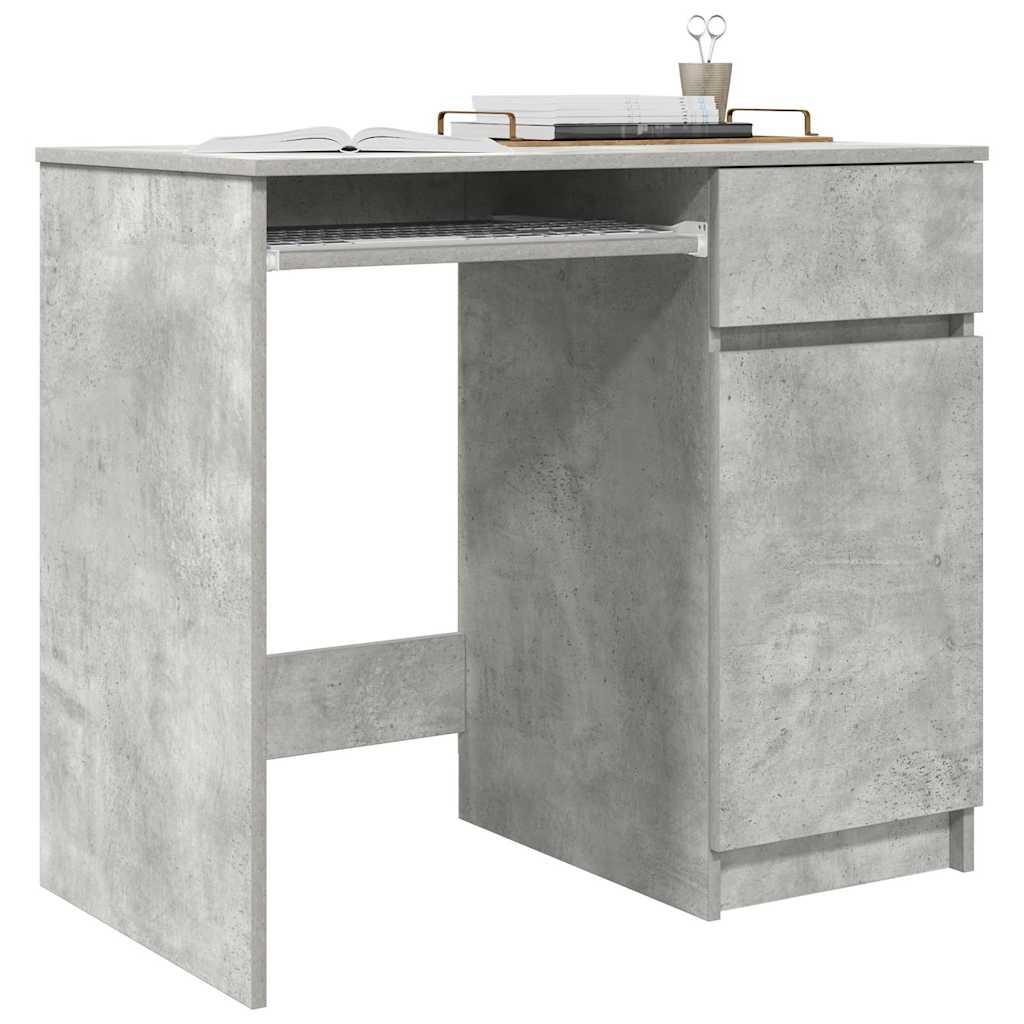Scrivania Grigio Cemento 86x49x76 Cm In Legno Multistrato - Image 3