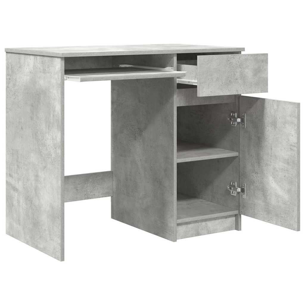 Scrivania Grigio Cemento 86x49x76 Cm In Legno Multistrato - Image 4
