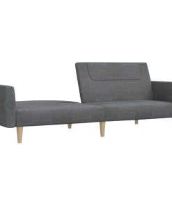 Divano Letto A 2 Posti Grigio Chiaro In Tessuto