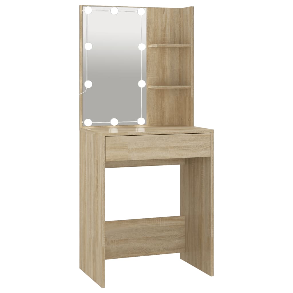 Toeletta Con Led Rovere Sonoma 60x40x140 cm