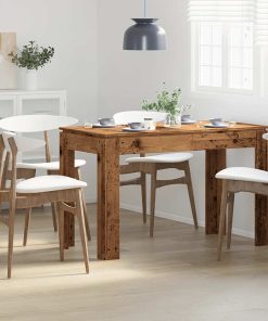 Tavolo Da Pranzo Legno Antico 120x60x76 Cm In Truciolato
