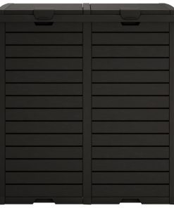 Cestino Per Rifiuti Da Esterno Nero 78x41x86 Cm Polipropilene