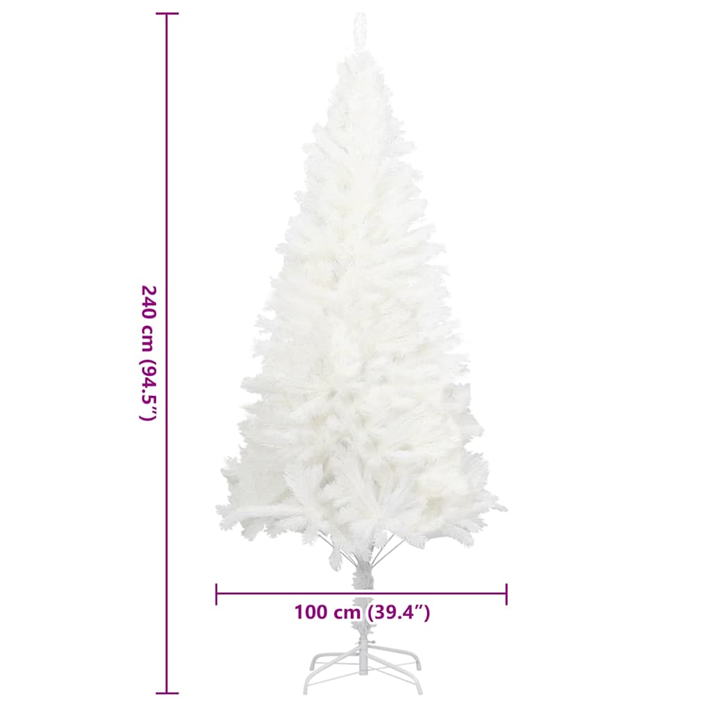 Albero Di Natale Artificiale Con Aghi Realistici Bianco 240 cm - Image 2