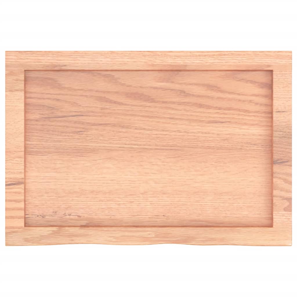 Piano Bagno Marrone 60x40x(2-6) Cm Legno Massello Trattato - Image 5