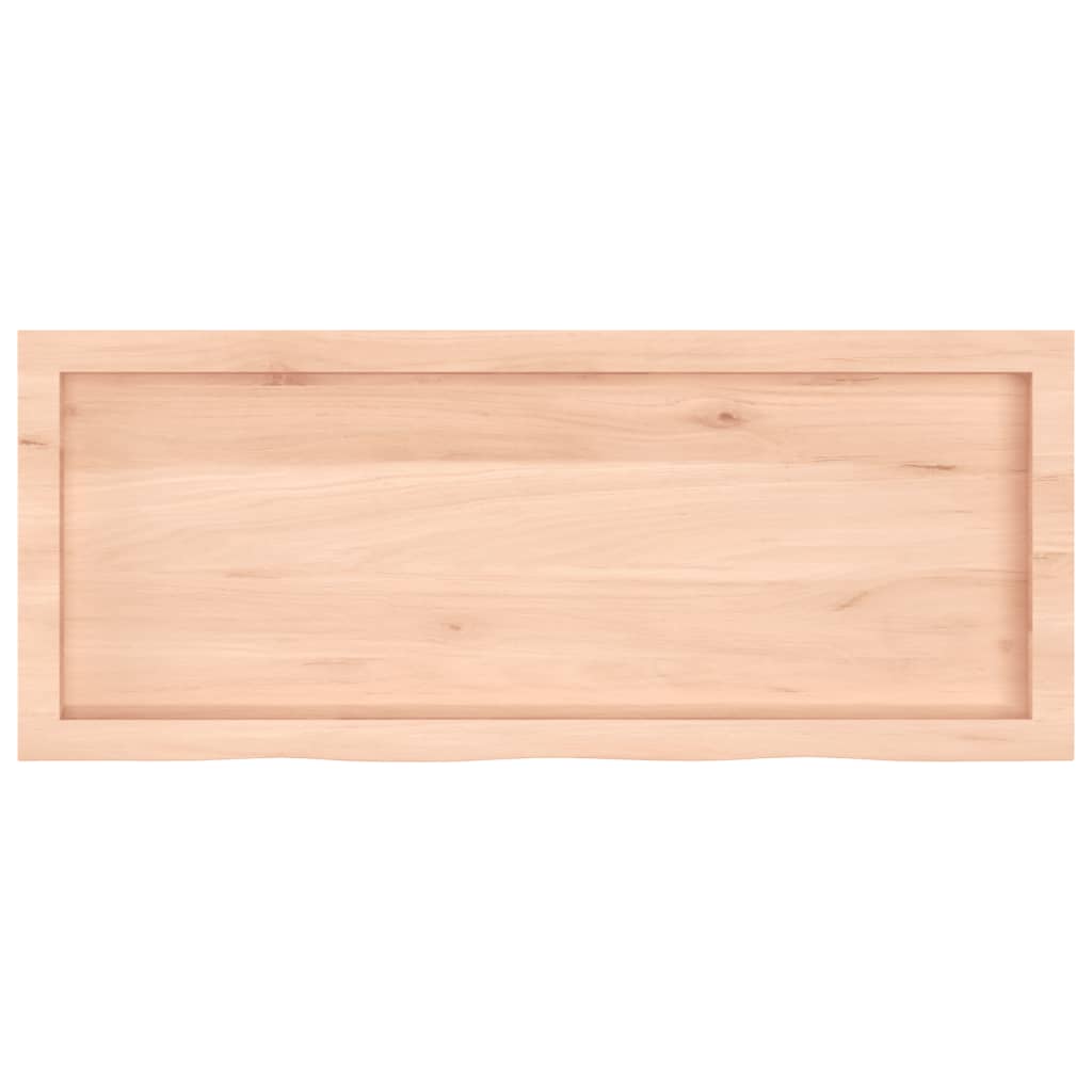 Piano Bagno 100x40x(2-4) Cm In Legno Massello Non Trattato - Image 5