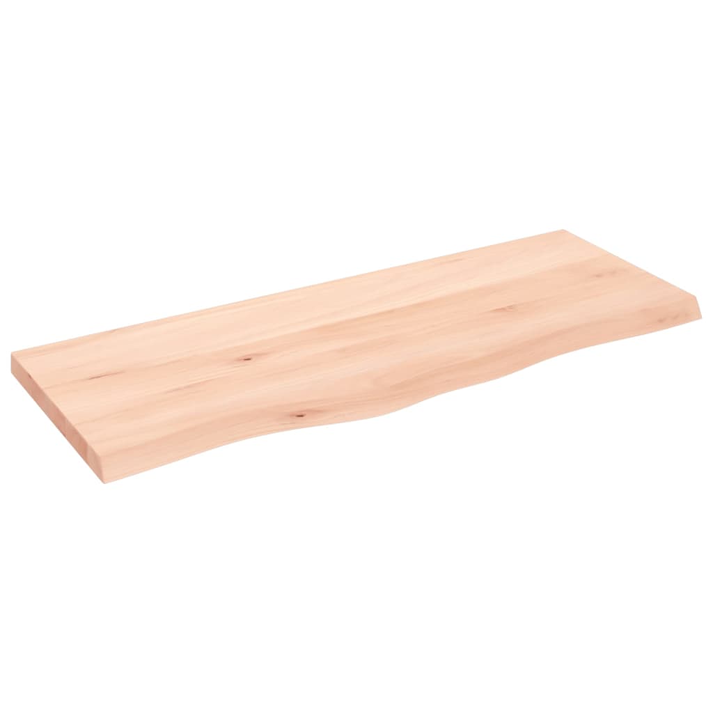 Piano Bagno 100x40x(2-4) Cm In Legno Massello Non Trattato - Image 6