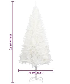 Albero Di Natale Artificiale Con Aghi Realistici Bianco 120 cm