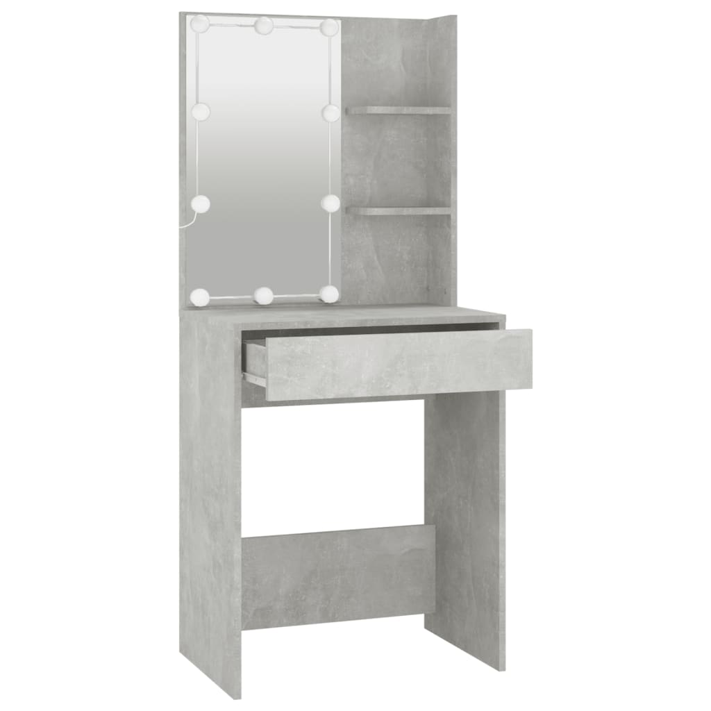 Toeletta Con Led Grigio Cemento 60x40x140 cm