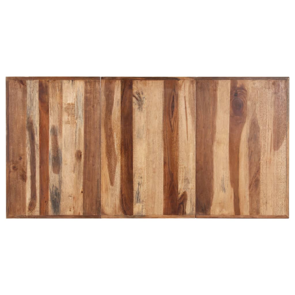 Tavolo Da Pranzo 180x90x75 Cm Legno Massello Con Finitura Ambra
