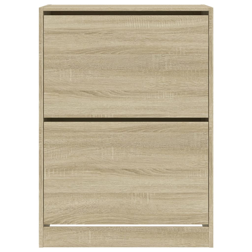 Scarpiera 2 Cassetti Ribaltabili Rovere Sonoma 80x42x108 cm - Image 6