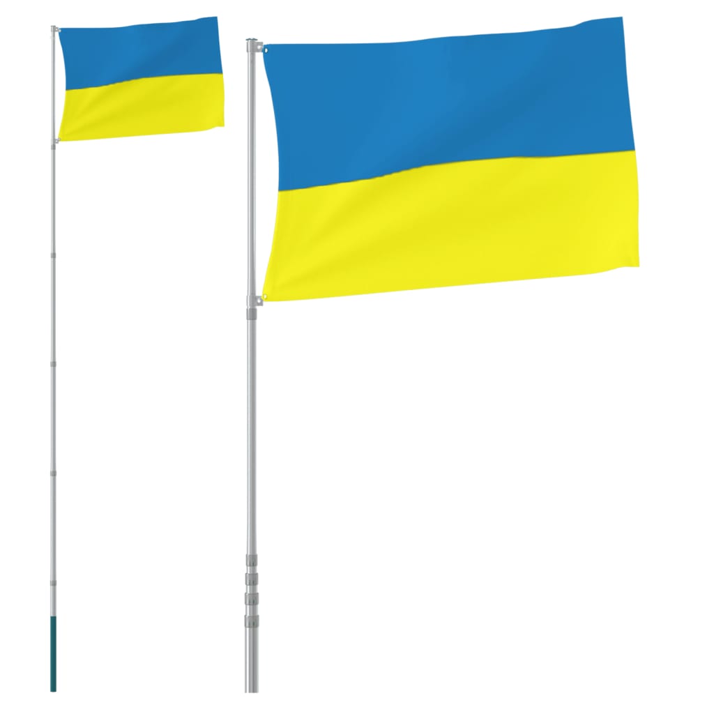 Asta E Bandiera Ucraina 5,55 M Alluminio