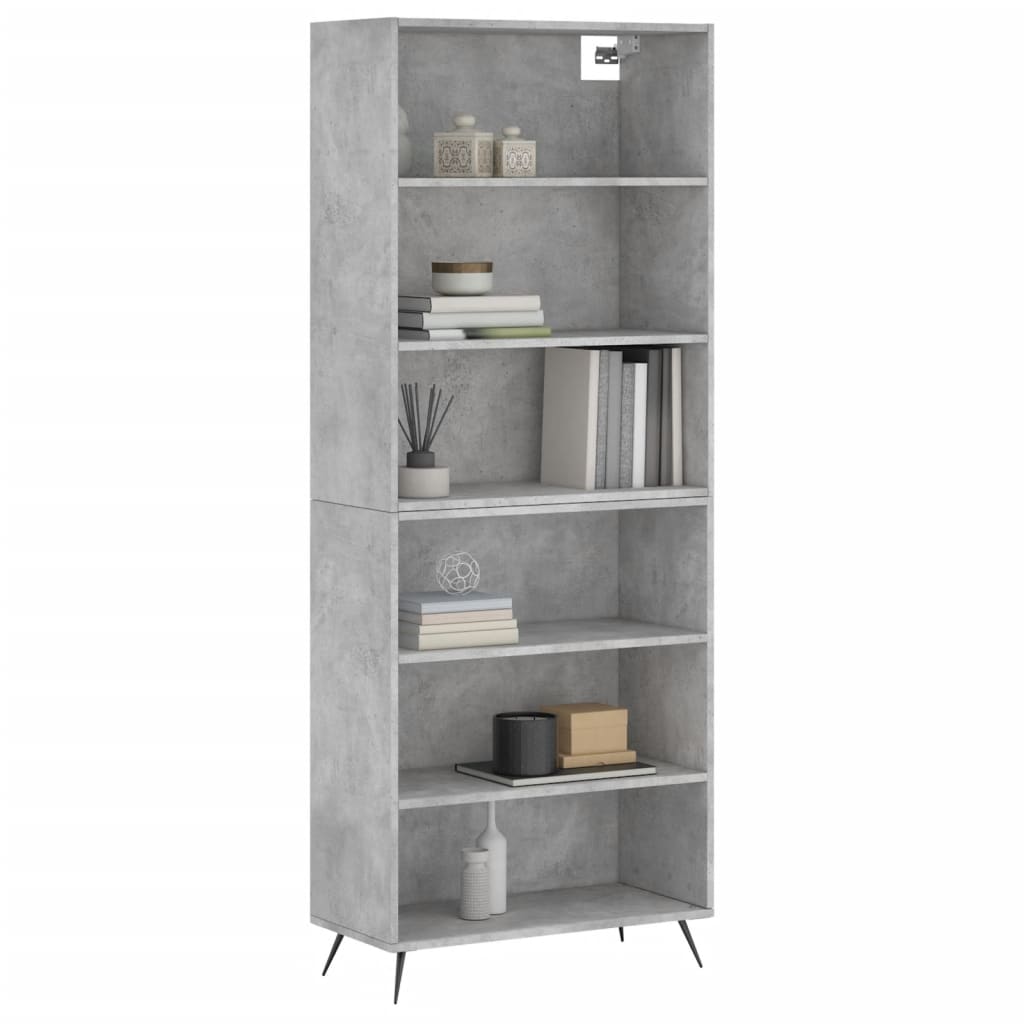 Credenza Grigio Sonoma 69,5x32,5x180 Cm Legno Multistrato - Image 6