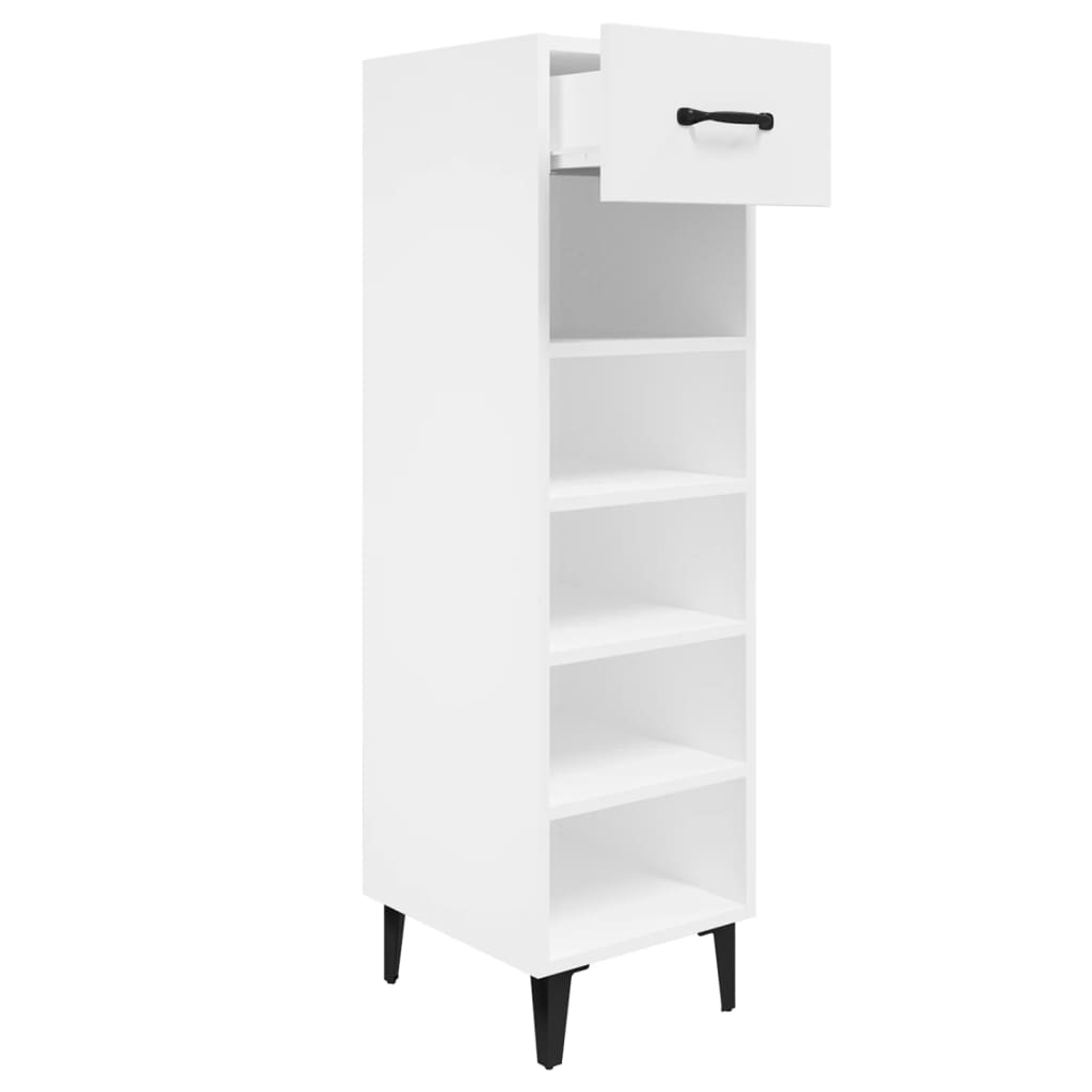 Scarpiera Bianca 30x35x105 Cm In Legno Multistrato - Image 6