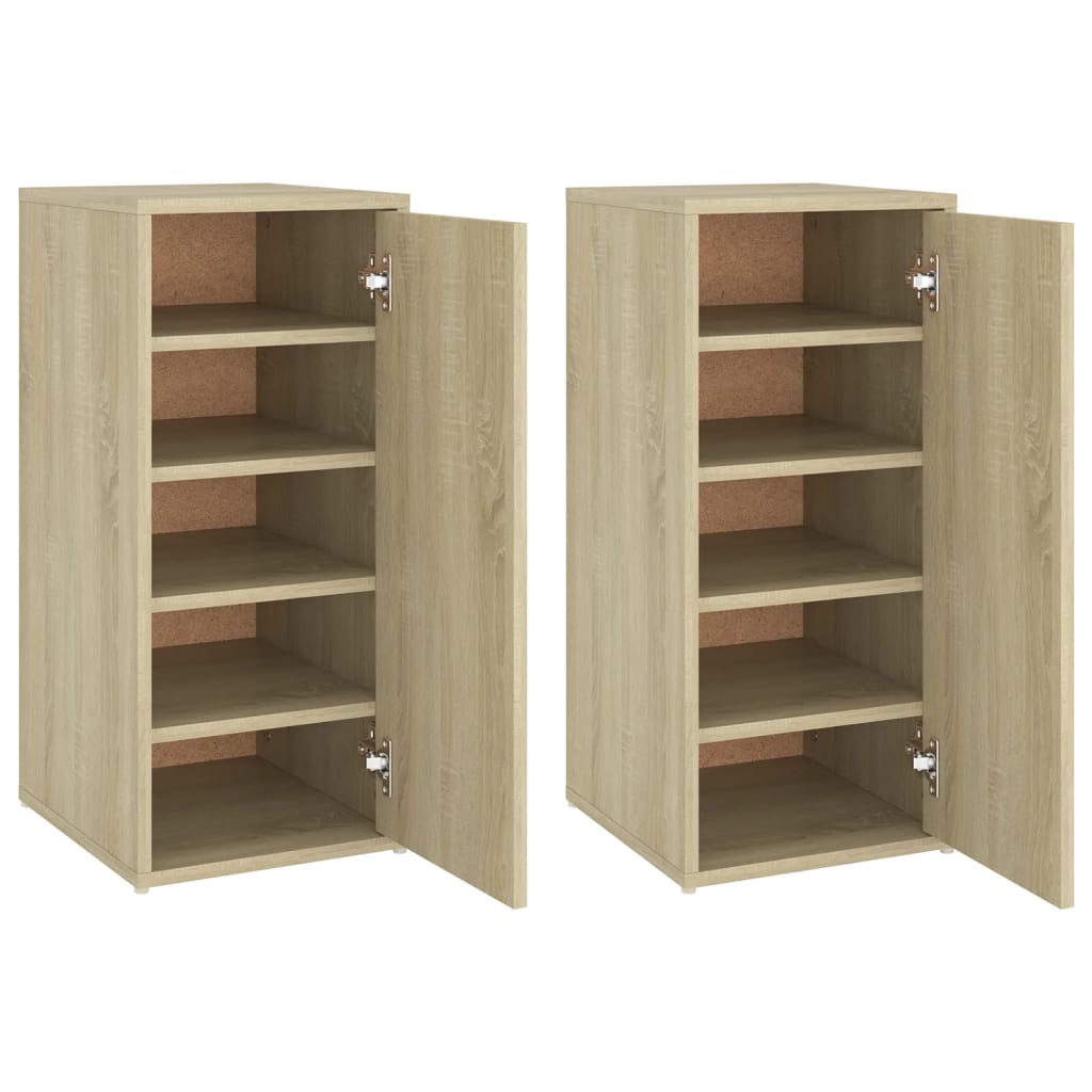 Scarpiere 2 Pz Rovere Sonoma 32x35x70 Cm In Truciolato - Image 3
