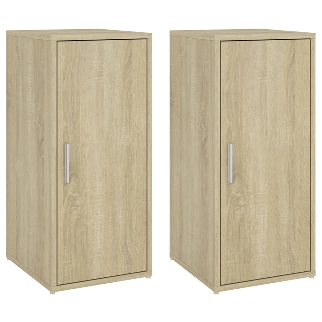 Scarpiere 2 Pz Rovere Sonoma 32x35x70 Cm In Truciolato - Image 2
