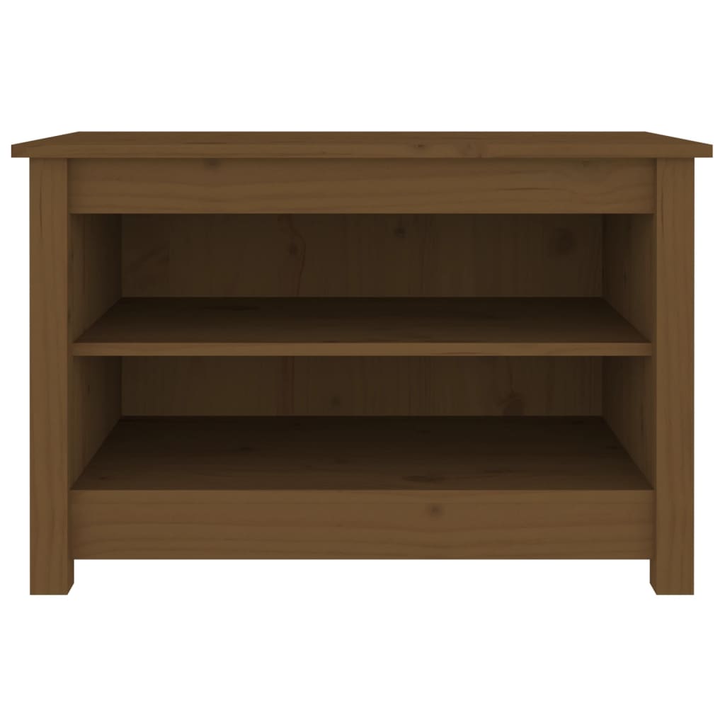 Scarpiera Ambrata 70x38x45,5 Cm In Legno Massello Di Pino - Image 4