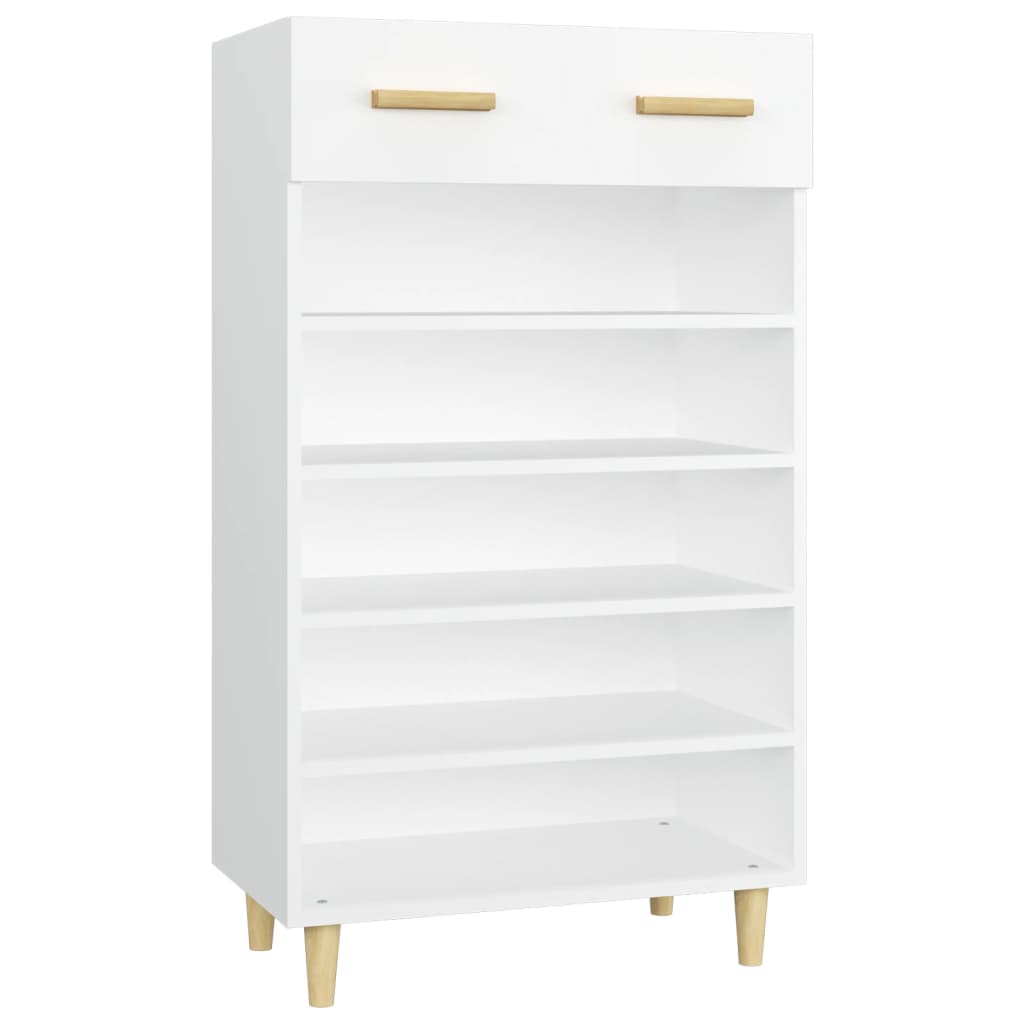 Scarpiera Bianca 60x35x105 Cm In Legno Multistrato - Image 4