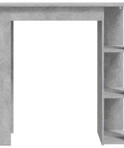 Tavolino Da Bar Con Ripiani Grigio Cemento 102x50x103,5 cm