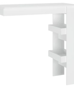 Bancone Da Muro Bianco 102x45x103,5 Cm In Legno Compensato