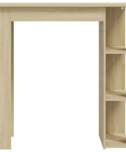 Tavolino Da Bar Con Ripiani Sonoma 102x50x103,5cm In Truciolato