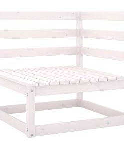 Divano Da Giardino A 3 Posti Bianco In Legno Massello Di Pino