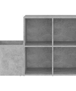 Scarpiera Ingresso Grigio Cemento 105x35,5x70 Legno Multistrato