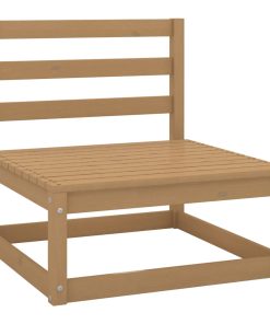 Divano Centrale Da Giardino Con Cuscini Crema Massello Di Pino