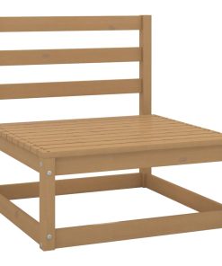 Divani Centrali Giardino Con Cuscini Crema 2 Pz Pino Massello