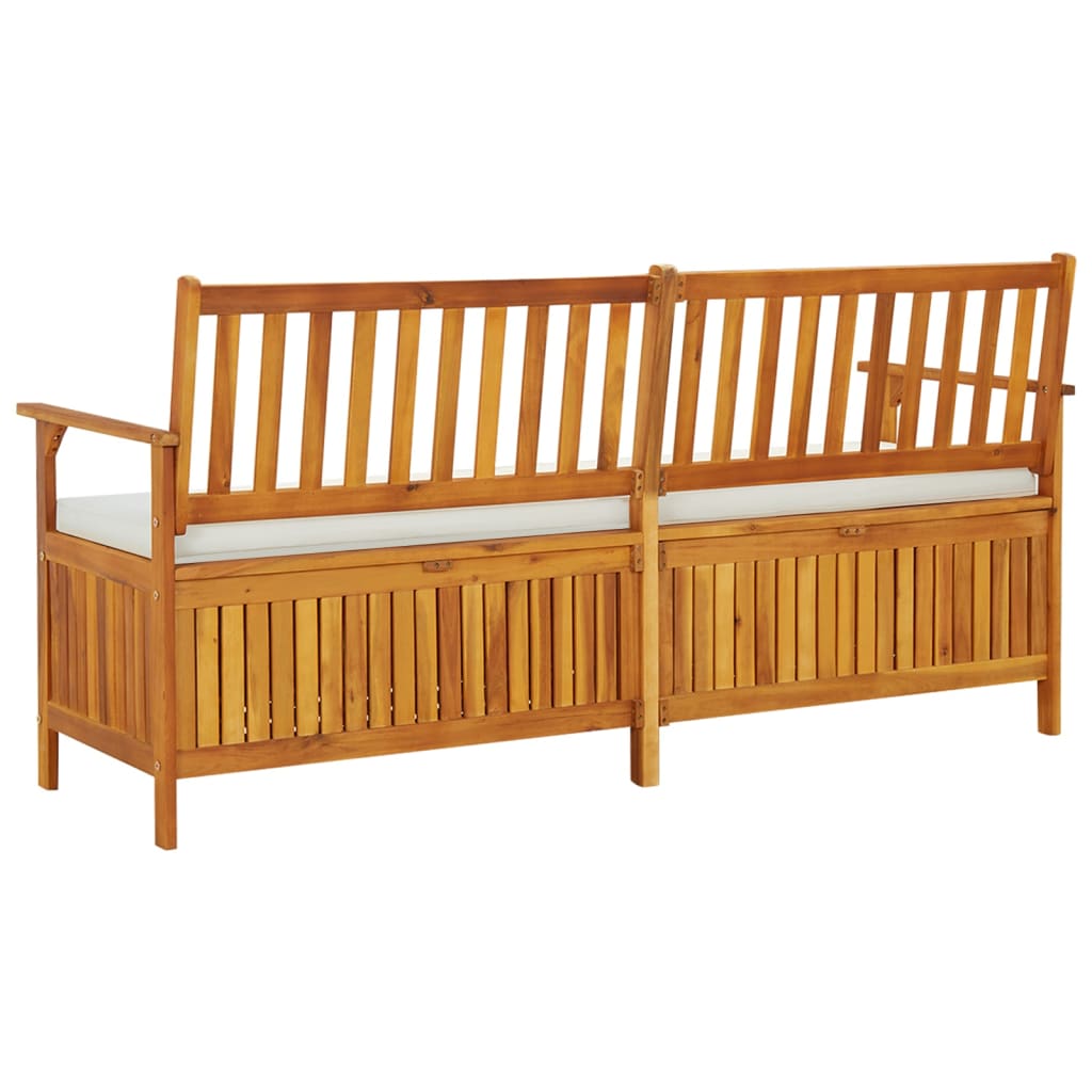 Cassapanca Con Cuscino 170 Cm In Legno Massello Di Acacia - Image 5