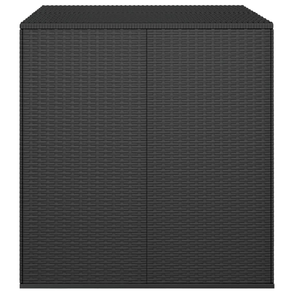 Contenitore Da Giardino In Rattan Pe 100x97,5x104 Cm Nero