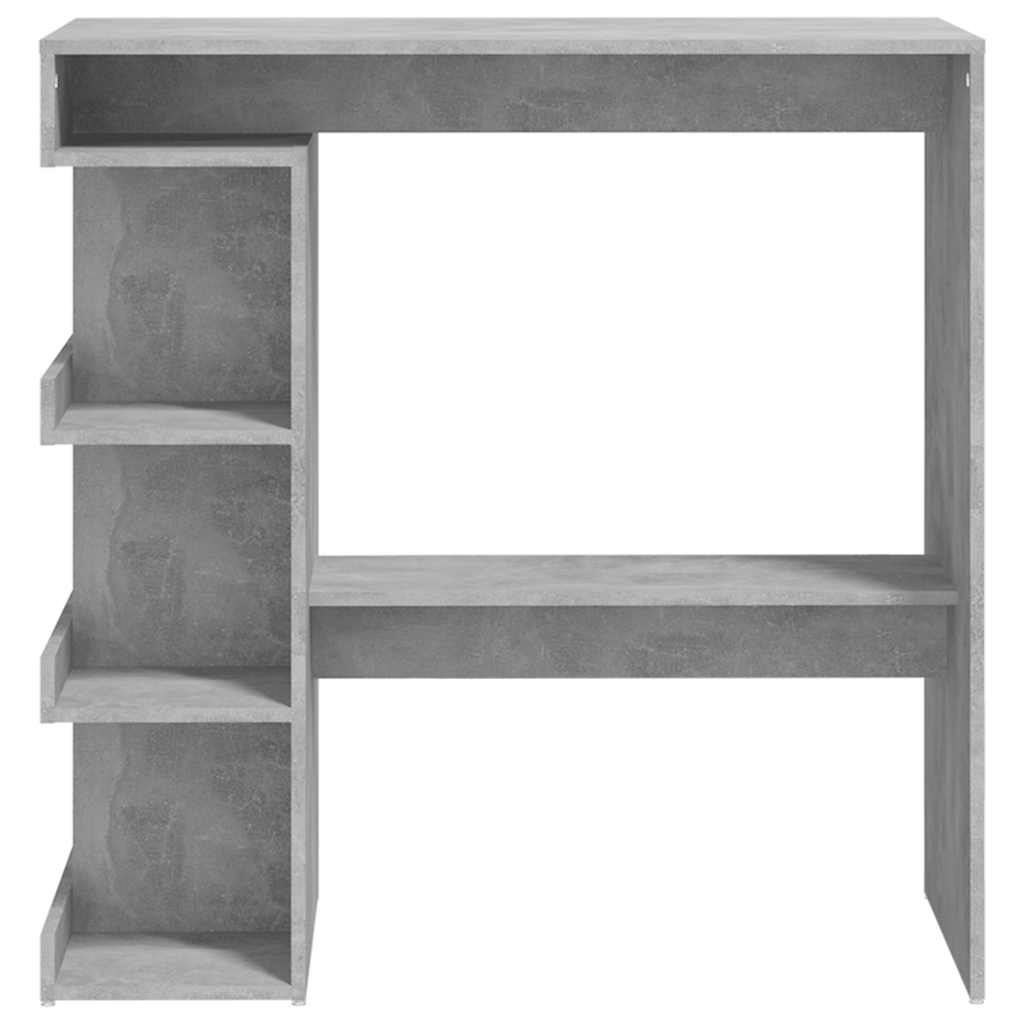 Tavolo Bar Con Ripiani Grigio Cemento 100x50x101,5cm Truciolato
