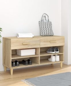 Scarpiera Rovere Sonoma 102x35x55 Cm In Legno Multistrato