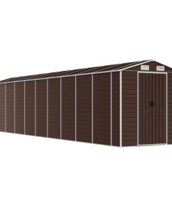 Capanno Da Giardino Marrone 191x895x198 Cm In Acciaio Zincato