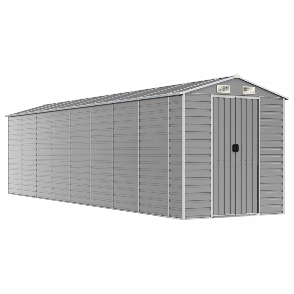 Casetta Da Giardino Grigio Chiaro 191x725x198 Cm In Acciaio Zincato - Image 6