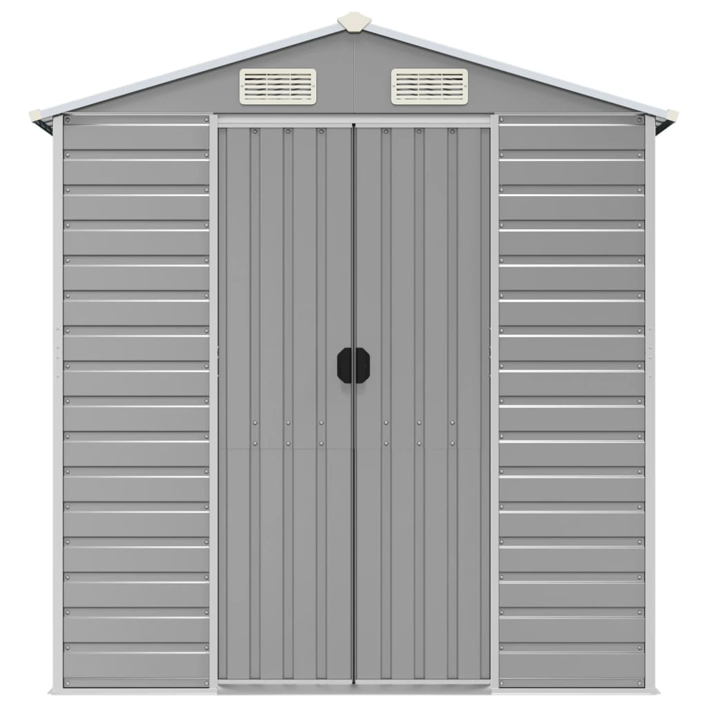 Casetta Da Giardino Grigio Chiaro 191x725x198 Cm In Acciaio Zincato - Image 4