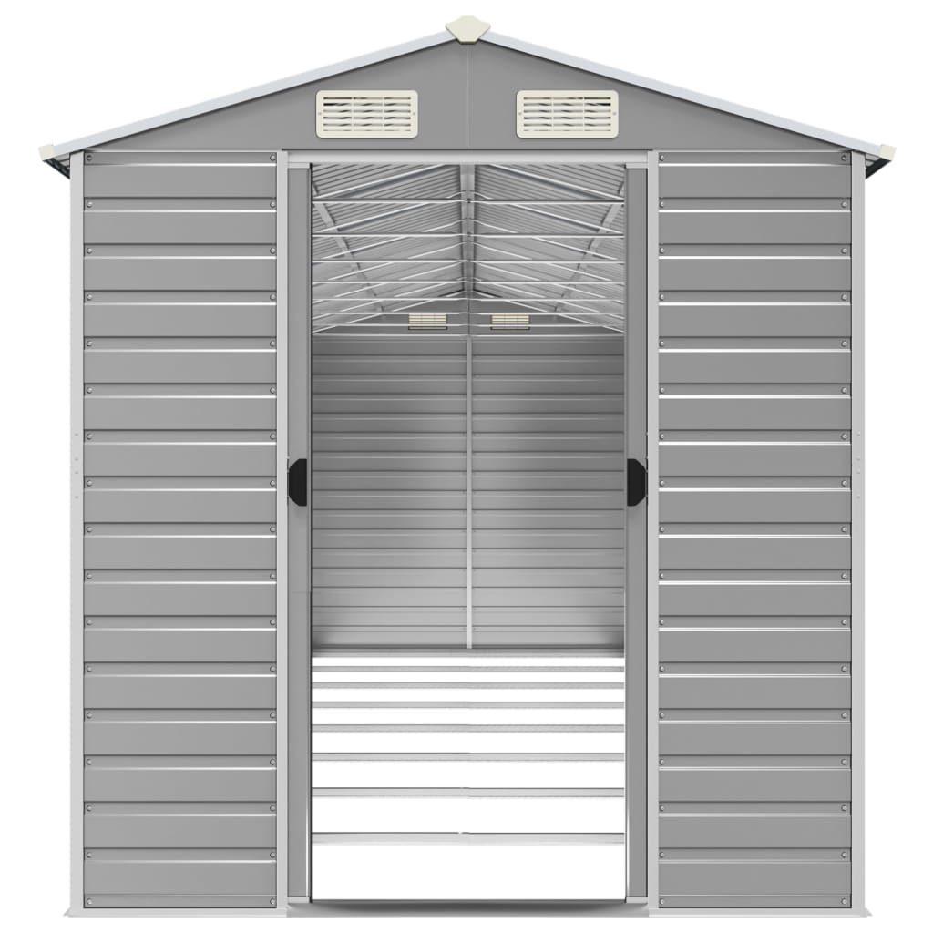 Casetta Da Giardino Grigio Chiaro 191x725x198 Cm In Acciaio Zincato - Image 3