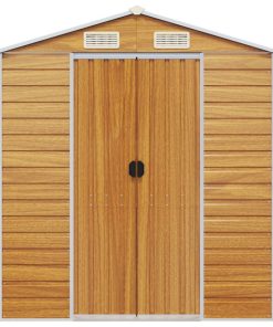 Capanno Giardino Marrone Chiaro 191x810x198cm Acciaio Zincato