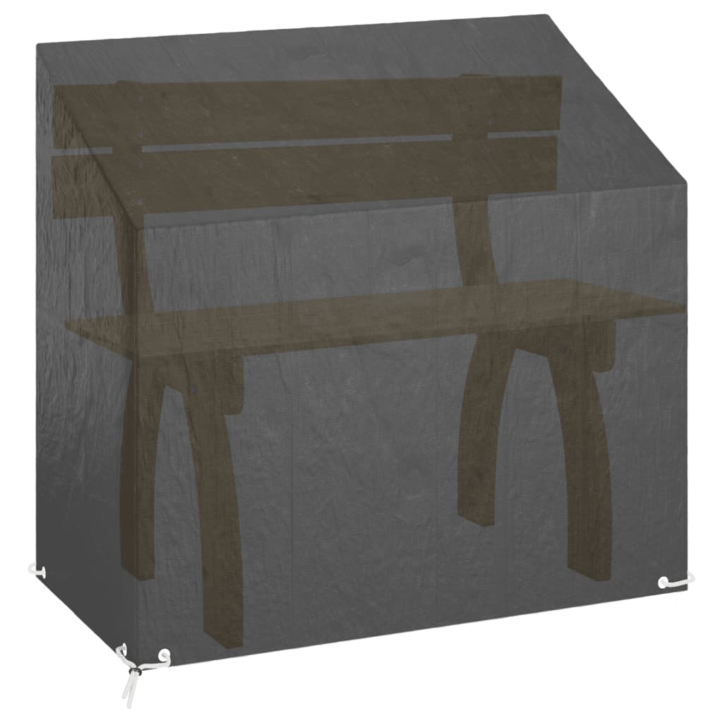 Copri Panca Da Giardino 8 Occhielli 130x70x70/88 Cm Polietilene