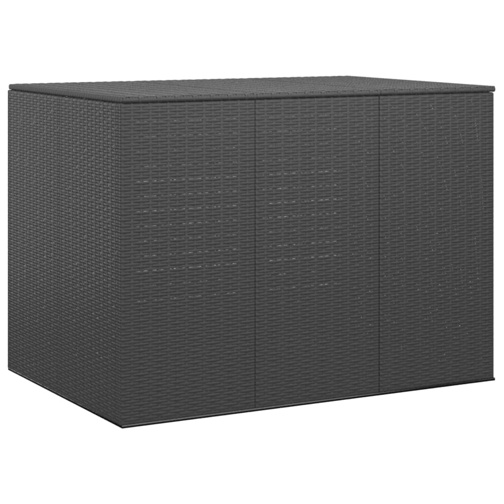 Contenitore Da Giardino In Rattan Pe 145x100x103 Cm Nero