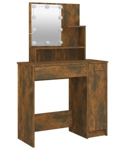 Toeletta Con Led Rovere Fumo 86,5x35x136 cm