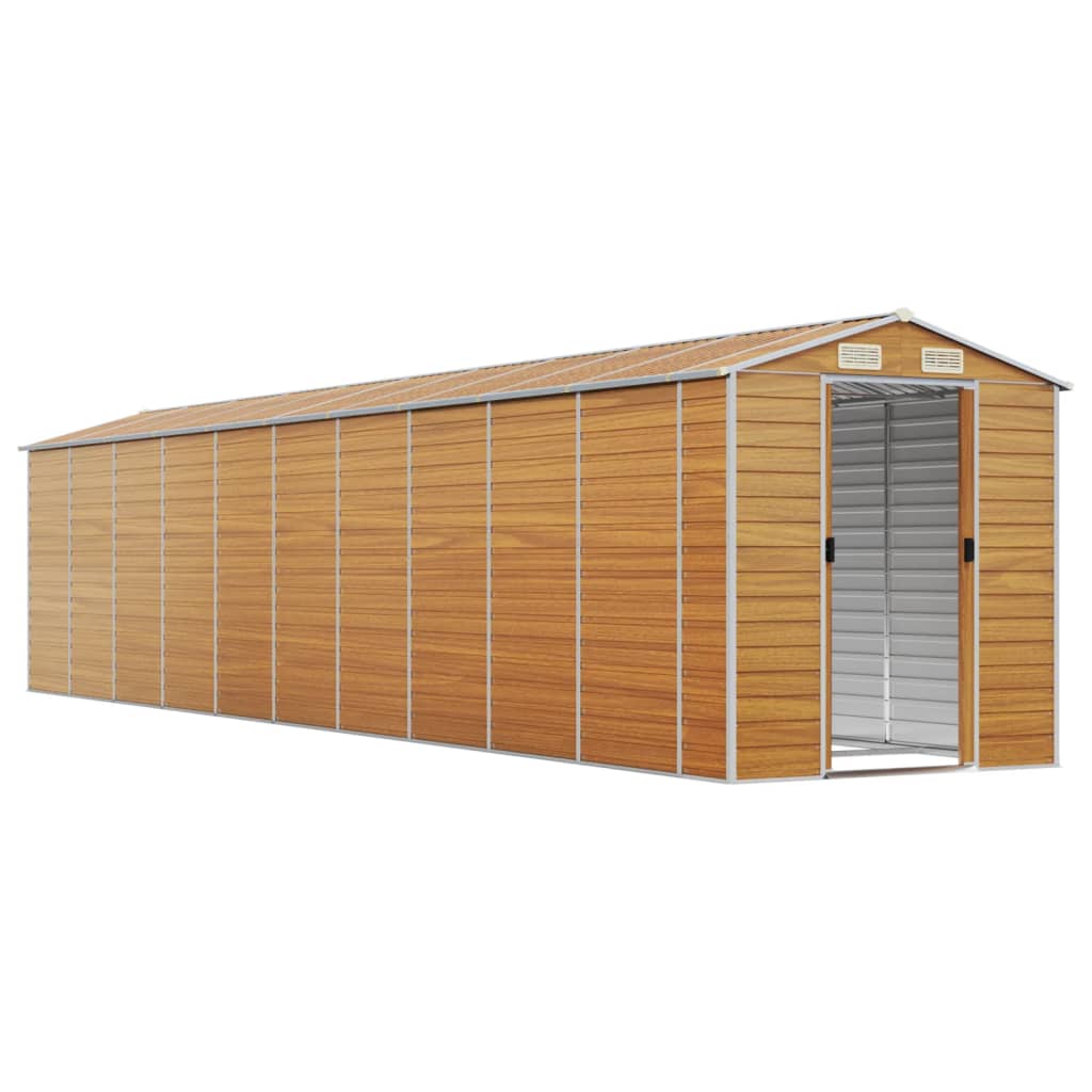 Capanno Giardino Marrone Chiaro 191x895x198cm Acciaio Zincato - Image 5