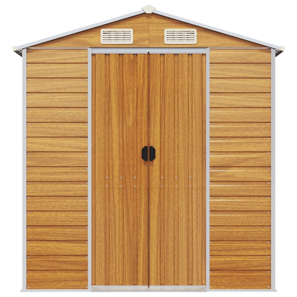 Capanno Giardino Marrone Chiaro 191x895x198cm Acciaio Zincato - Image 3