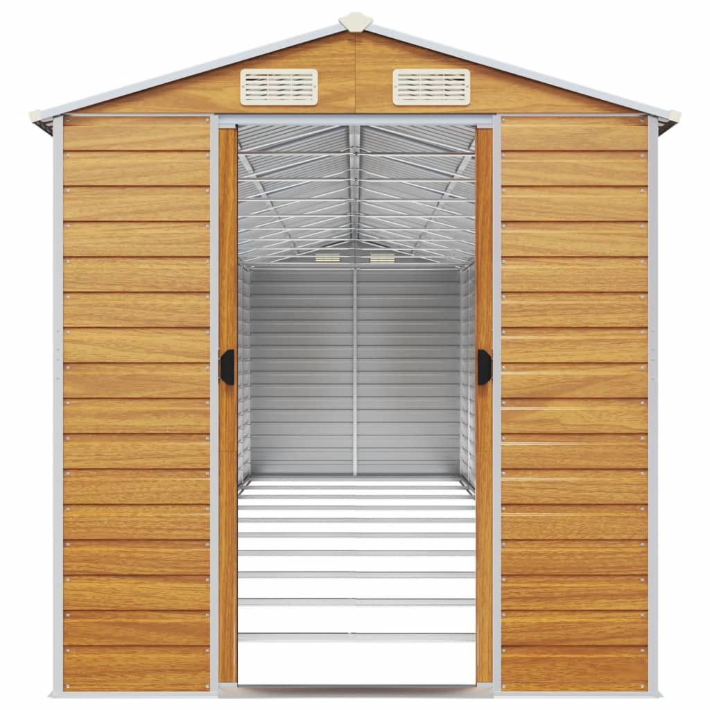 Capanno Giardino Marrone Chiaro 191x895x198cm Acciaio Zincato - Image 4