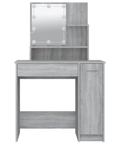 Toeletta Con Led Grigio Sonoma 86,5x35x136 cm