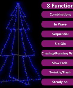 Albero Di Natale A Cono 240 Led Per Interni Esterni 118x180 cm