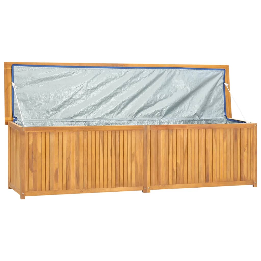 Cassa Da Giardino 200x50x55 Cm In Legno Massello Di Teak