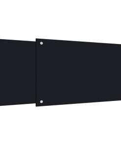 Paraschizzi Per Cucina 2 Pz Neri 70x60 Cm In Vetro Temperato