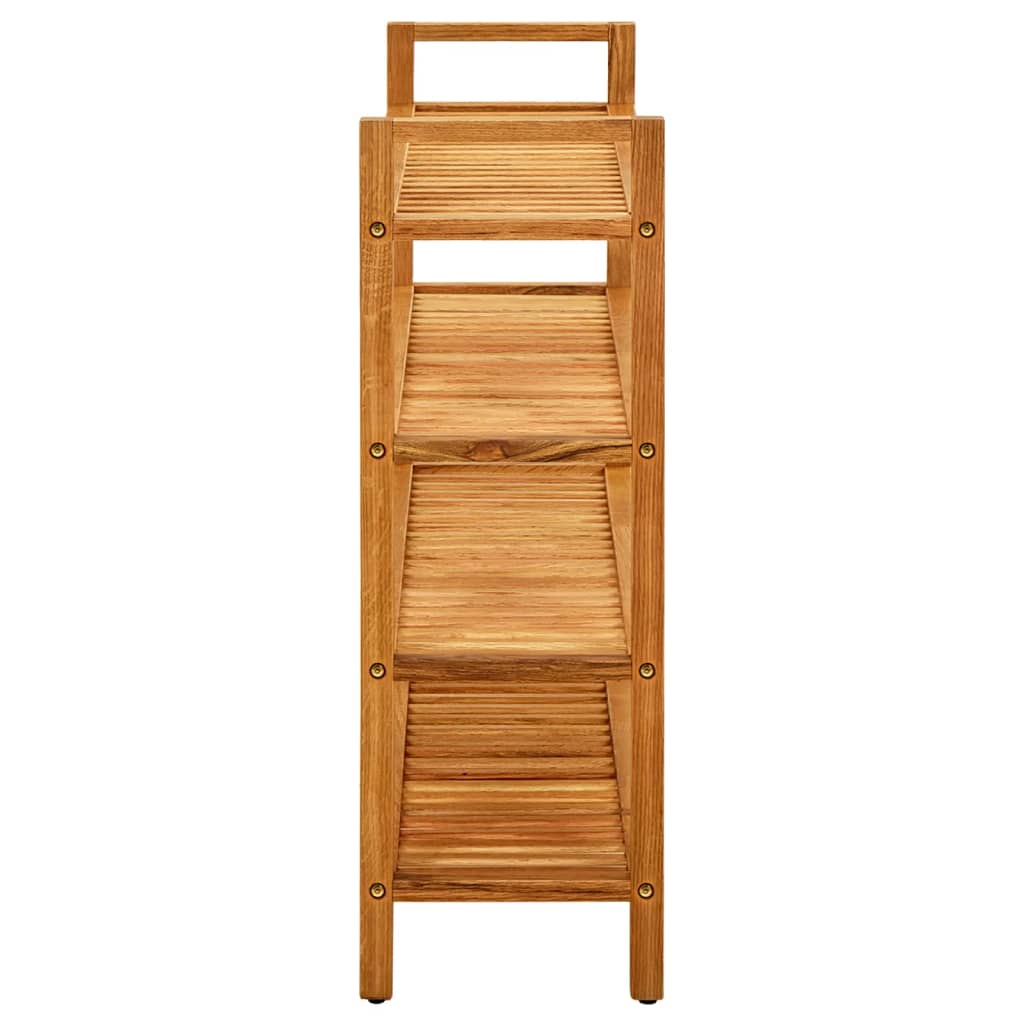 Scarpiera Con 4 Ripiani 100x27x80cm In Legno Massello Di Rovere - Image 6