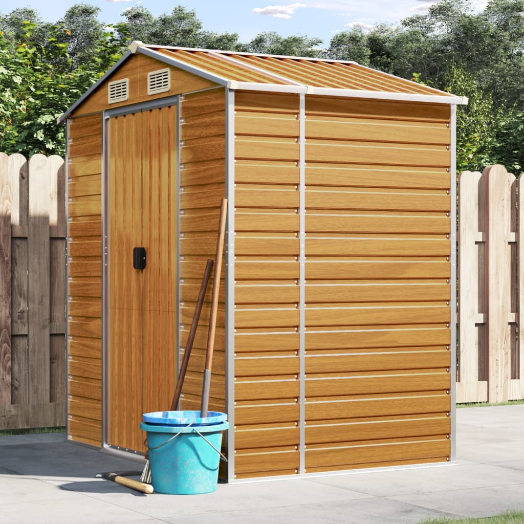 Capanno Giardino Marrone Chiaro 191x130x198cm Acciaio Zincato - Image 5